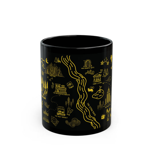 Black Crescent City Map Mug