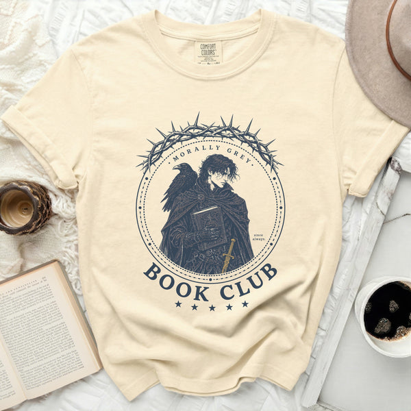 Morally Grey Book Club Shades of Story Tee in Ivory