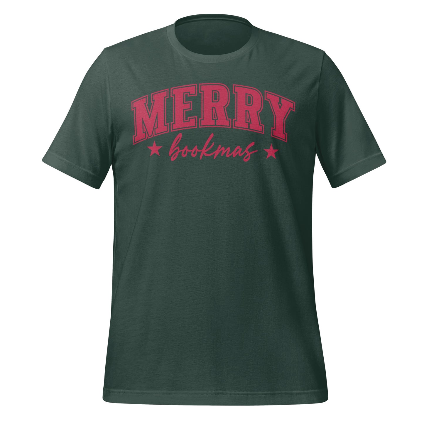 Merry Bookmas Graphic T-Shirt Holiday Shirt