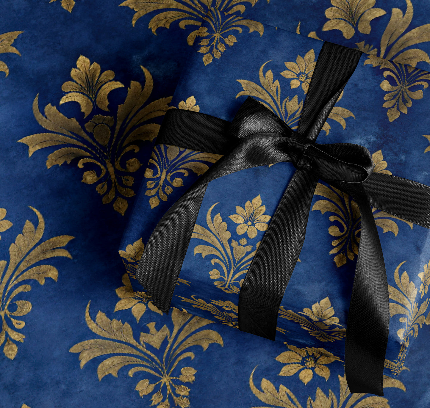 Luxurious Blue and Gold Decorative Paper Product