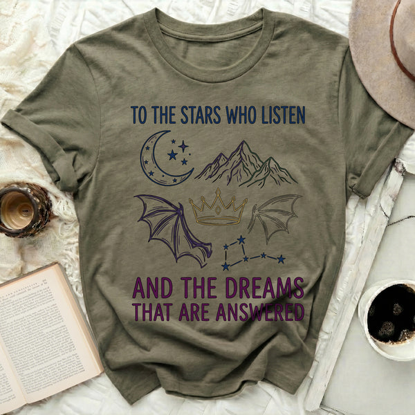 WHO LISTEN Tee in Military Green