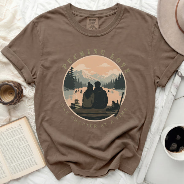 Pucking Love Cozy Chapters Tee in Espresso