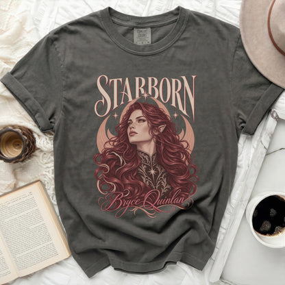 Dark gray t-shirt with "STARBORN Bryce Quinlan" and an elf illustration.