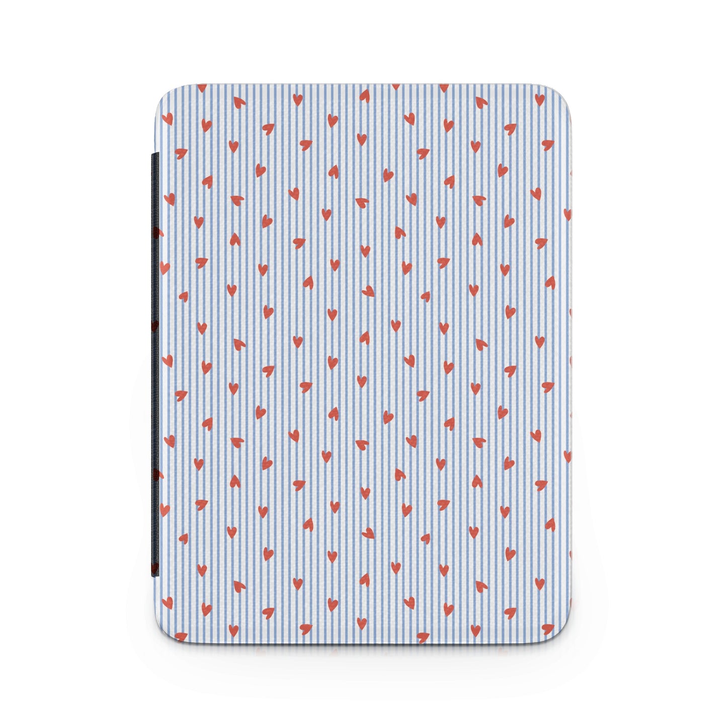 Red Heart Striped Pattern Design For Tablet Case