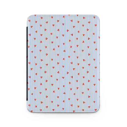 Red Heart Striped Pattern Design For Tablet Case