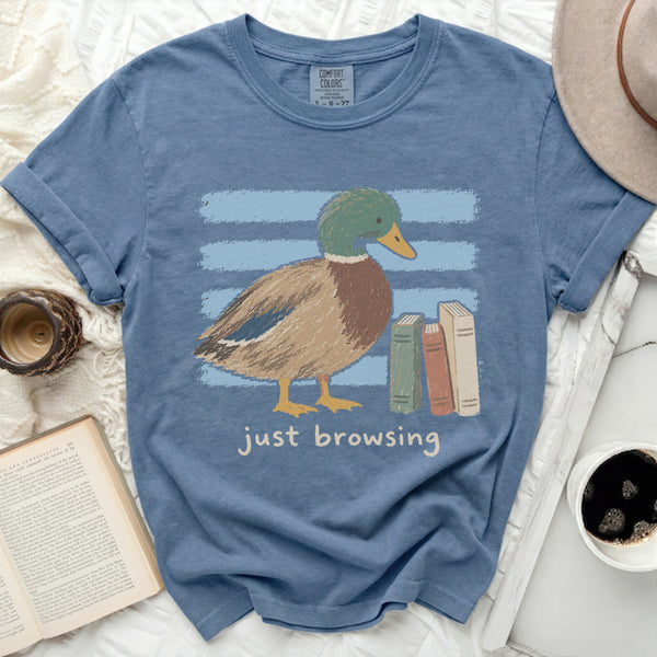 Just Browsing Duck Tee in Blue Jean