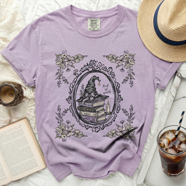 Book of Spells Tee in Orchid