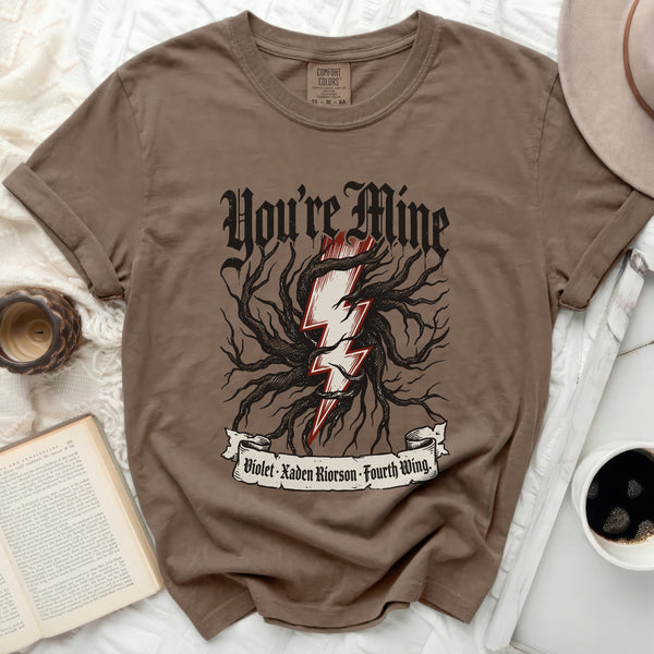 You're Mine Fourth Wing Tee in Espresso
