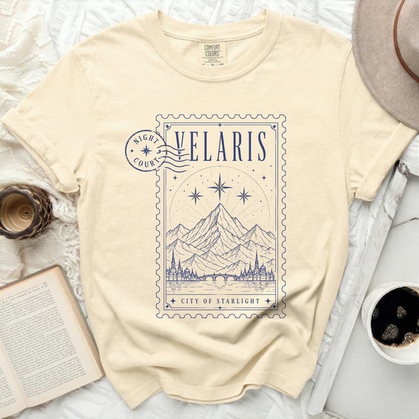 Night Court Velaris Passport Tee in Ivory