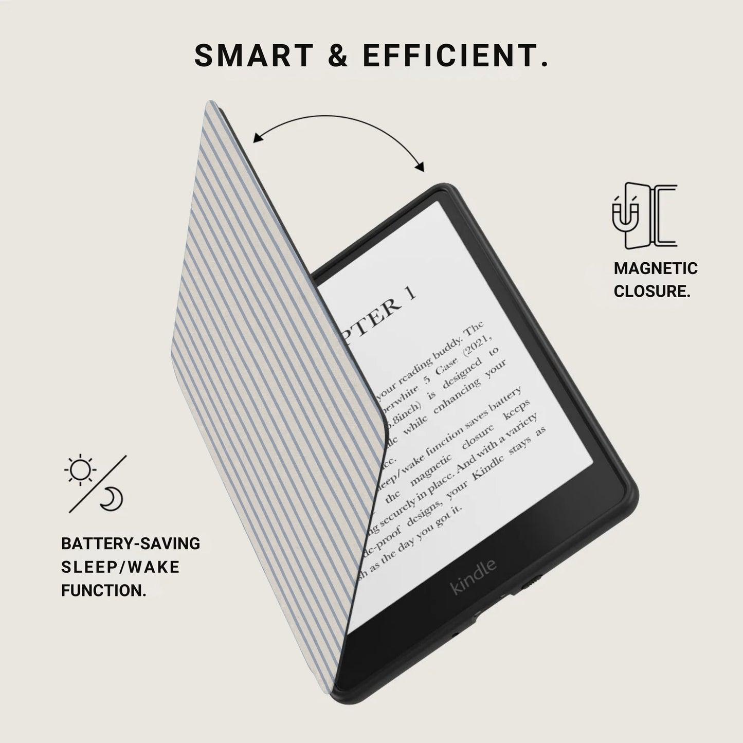 Smart Efficient Kindle Case with Battery-Saving Function