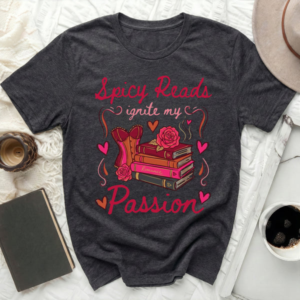 Ignite My Passion Tee in Dark Grey Heather