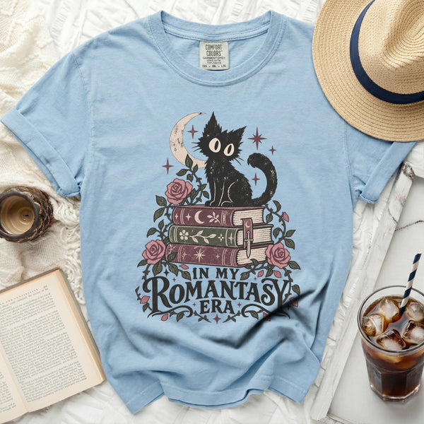 Cozy Romantasy Era Tee in Chambray