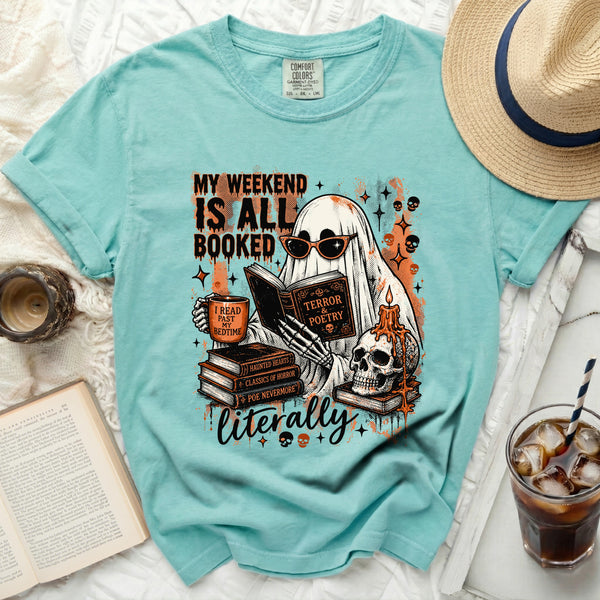 Spooky Reader Ghost Tee in Island Reef