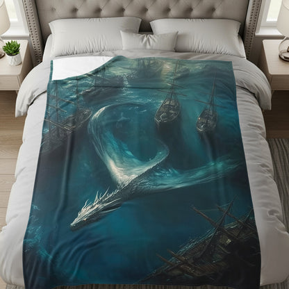 Enchanting Sea Serpent Art Blanket For Cozy Night