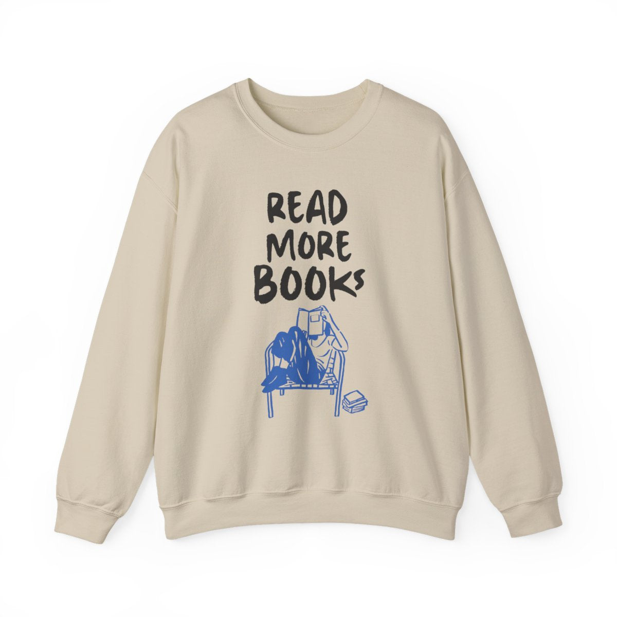 Read More Books Print Casual Beige Sweatshirt