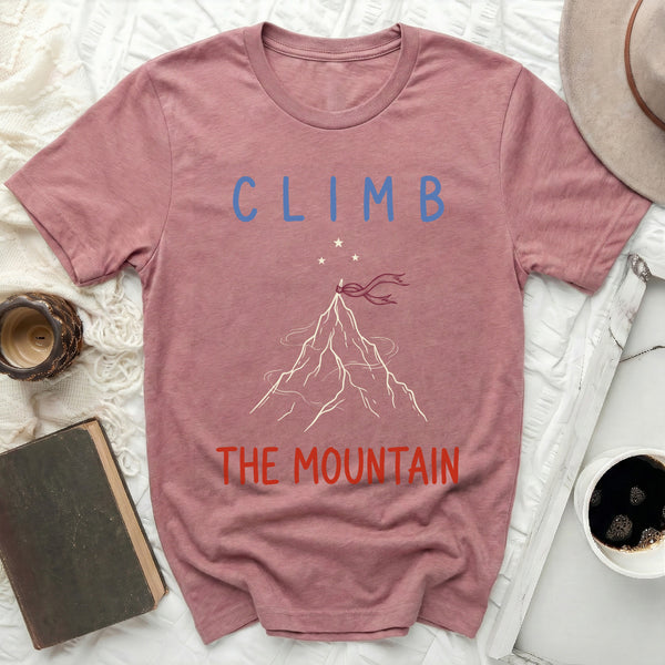 Two-Tone Summit Script Tee in Heather Mauve