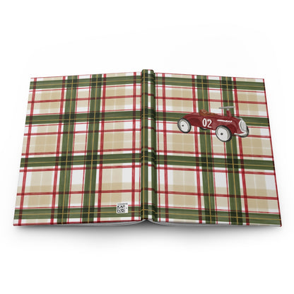 Classic Plaid Design Green Red Beige Book Cover