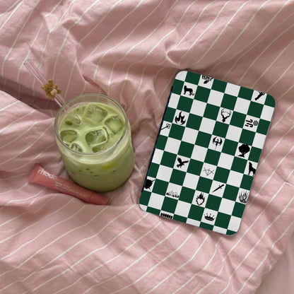 Green White Checkered Fantasy Symbols Device Case product type