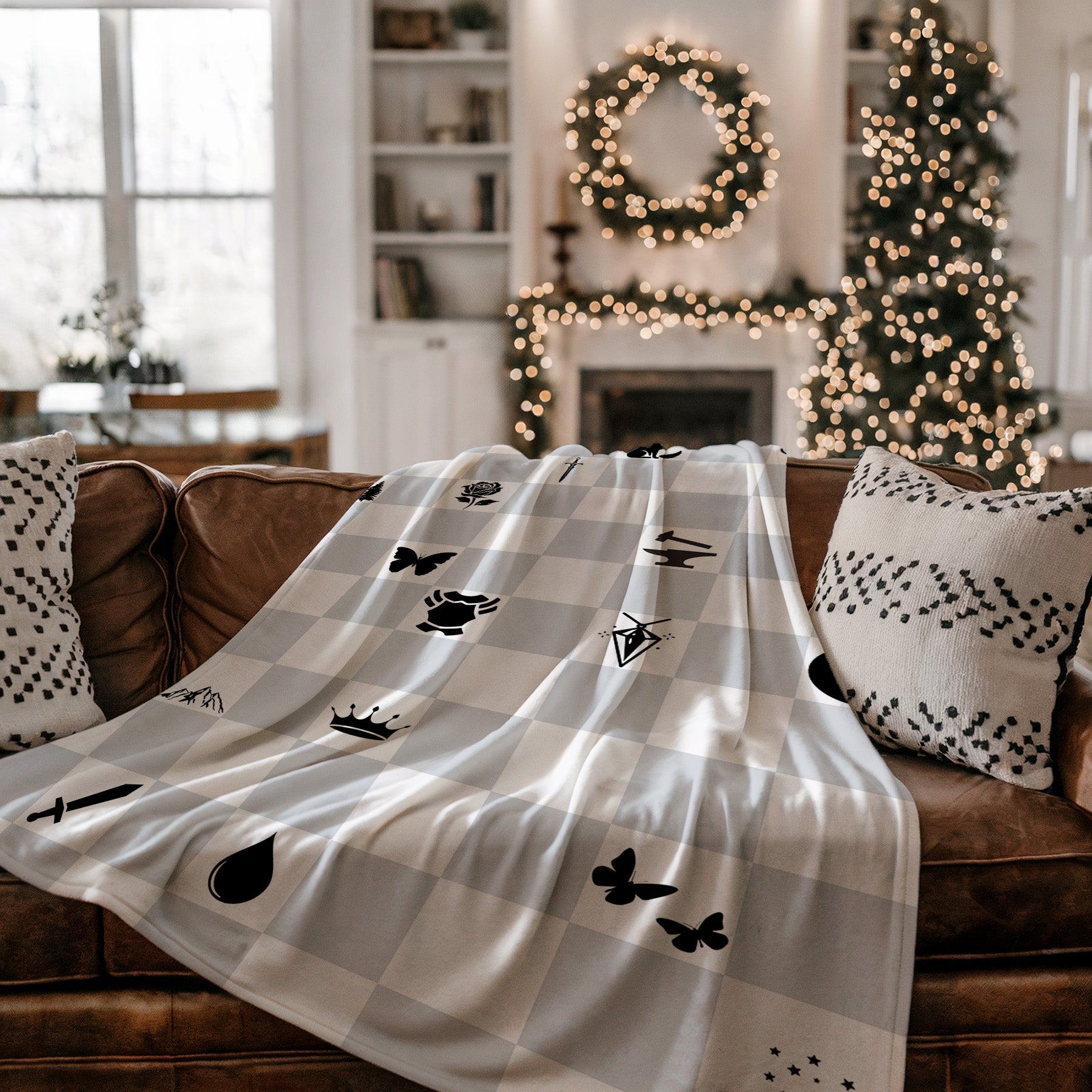 Cozy Winter Themed Blanket with Stylish Designs