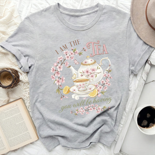 I Am The Tea Tee in Athletic Heather