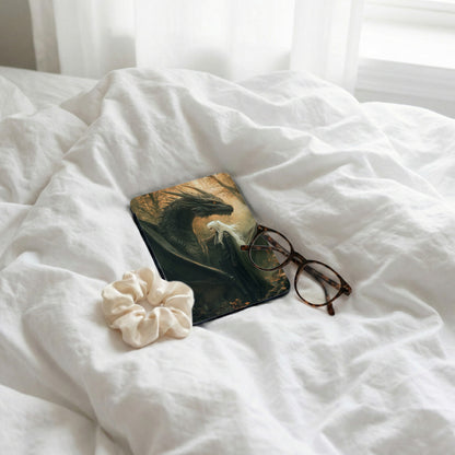 Dark Dragon White Haired Fantasy Art E-reader Cover product type