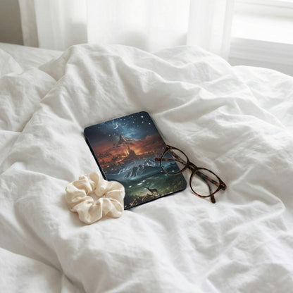 Fantasy City Night Sky Moon Stars Mountains Forest Deer case product type