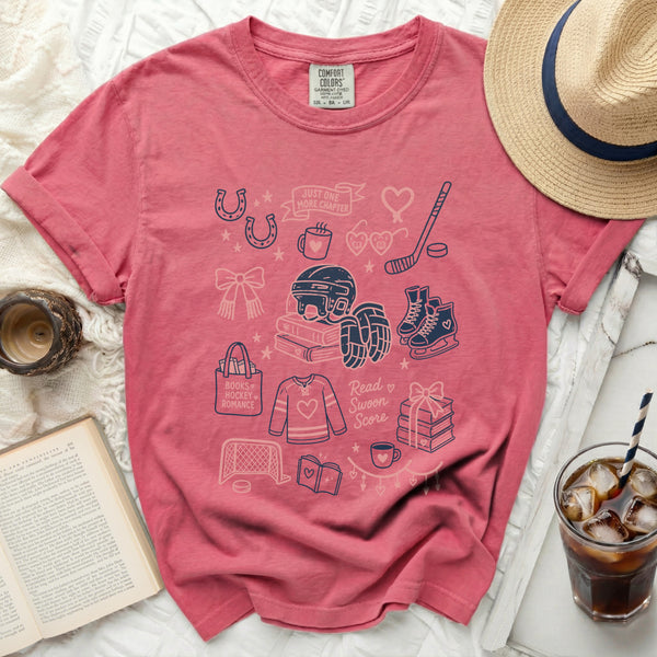 Swoon Score Hockey Tee in Crunchberry