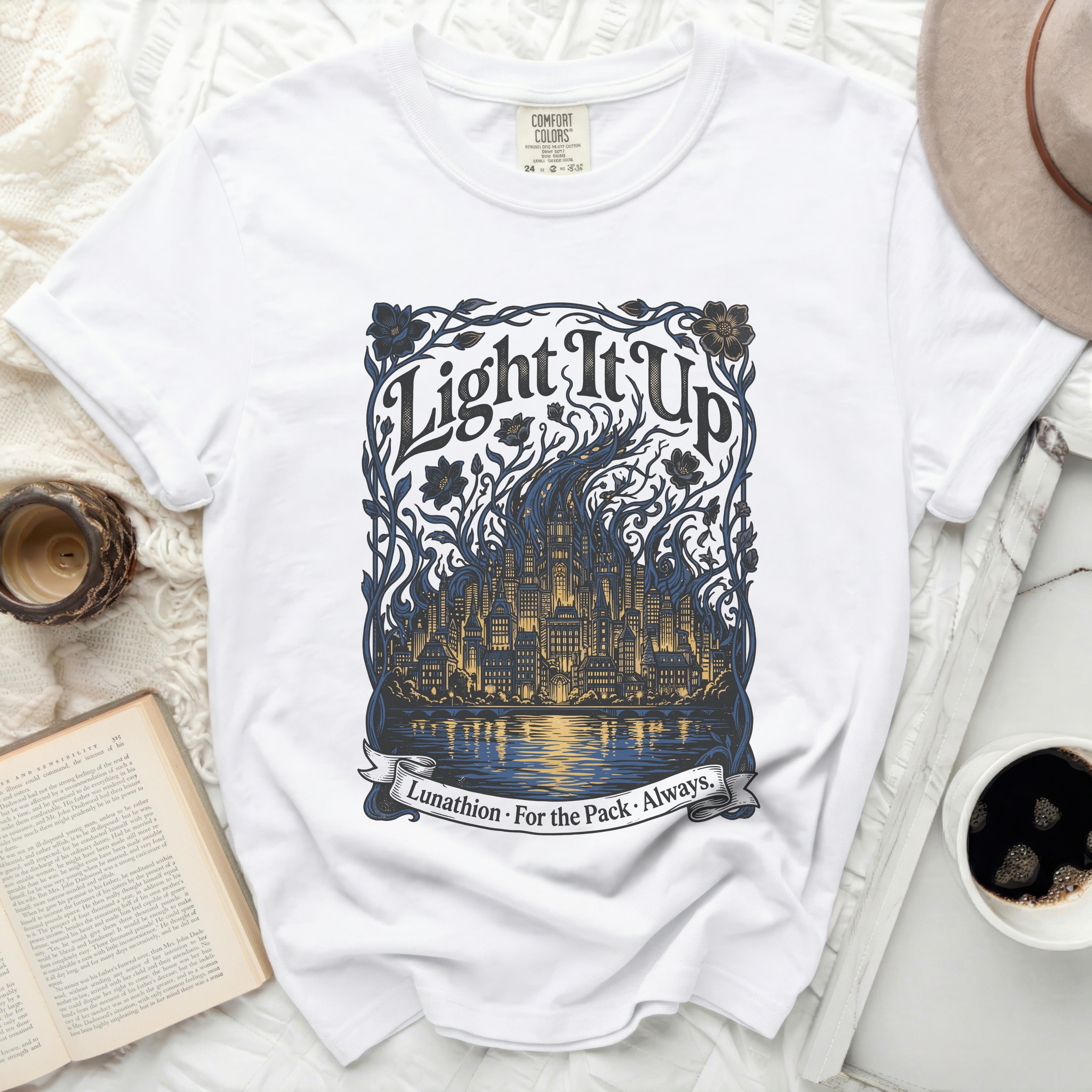 White t-shirt with 