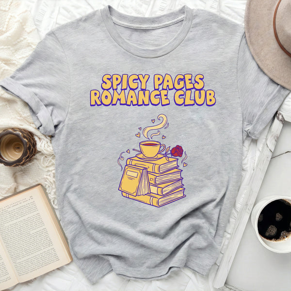 Spicy Pages Tee in Athletic Heather