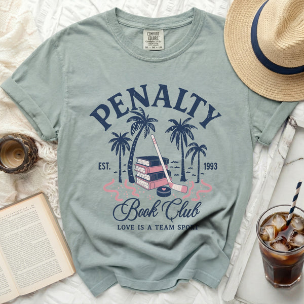 Penalty Book Club Hockey Love Tee in Bay
