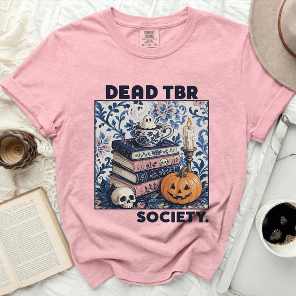 Dead TBR Society Tee in Blossom