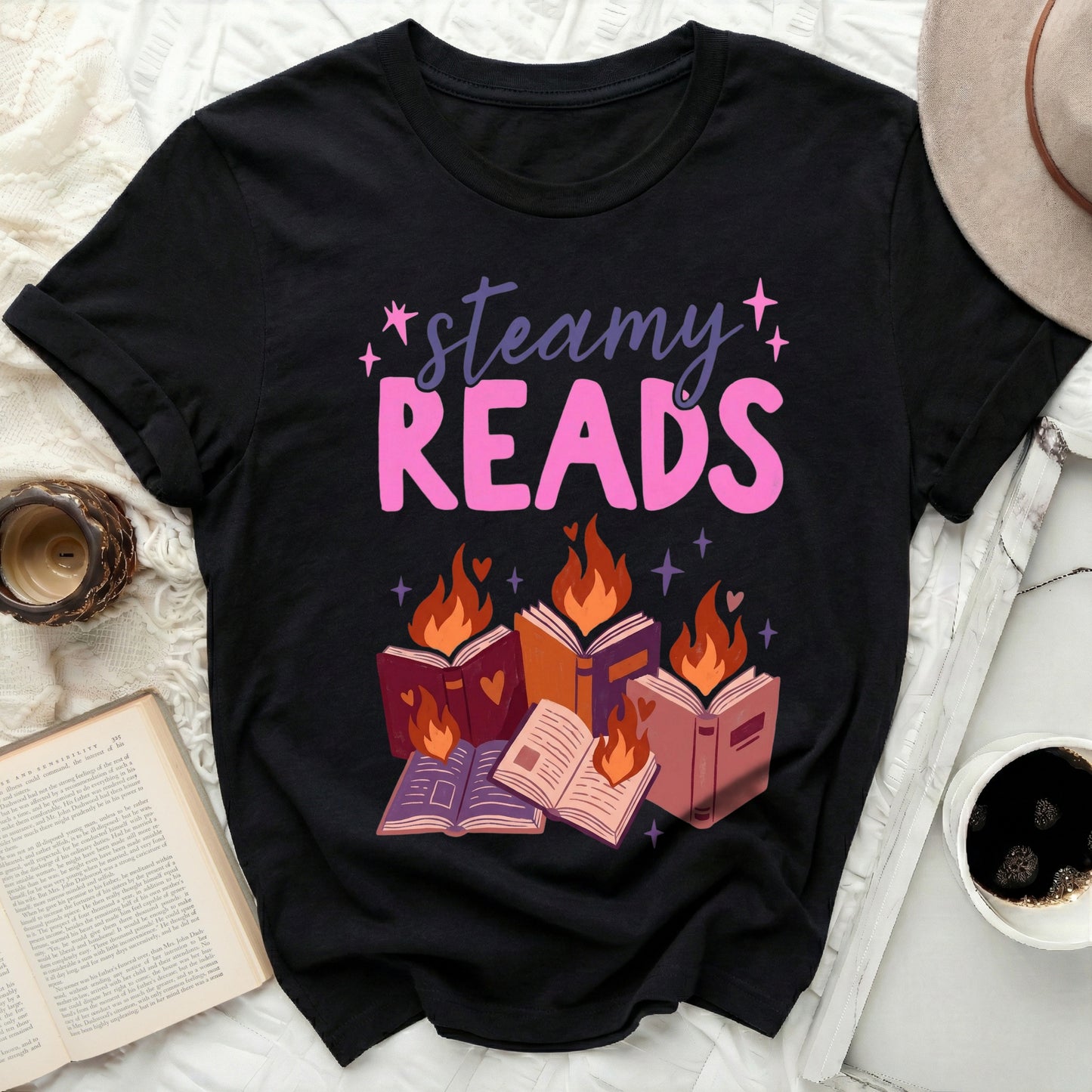 Steamy Reads Burning Books Design Enthusiast product type
