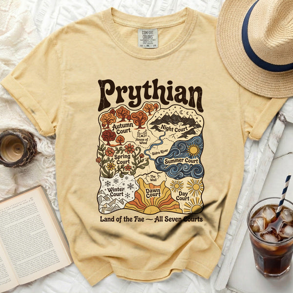 Prythian Fae Map Tee in Butter