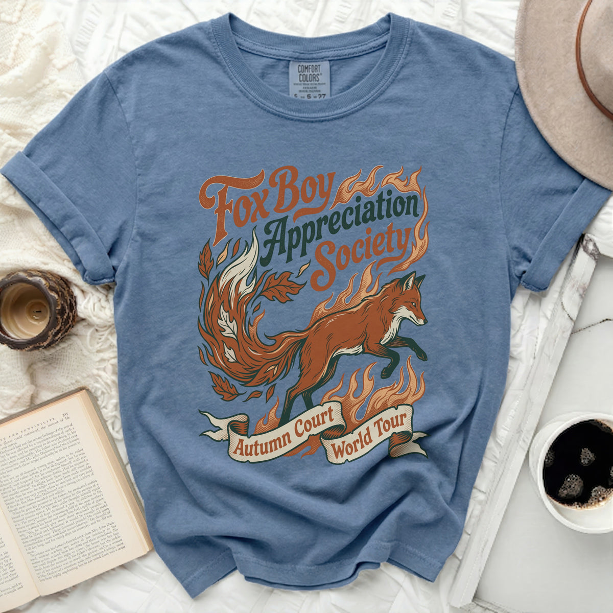 Fox Boy Appreciation Society Autumn Court World Tour graphic t-shirt.