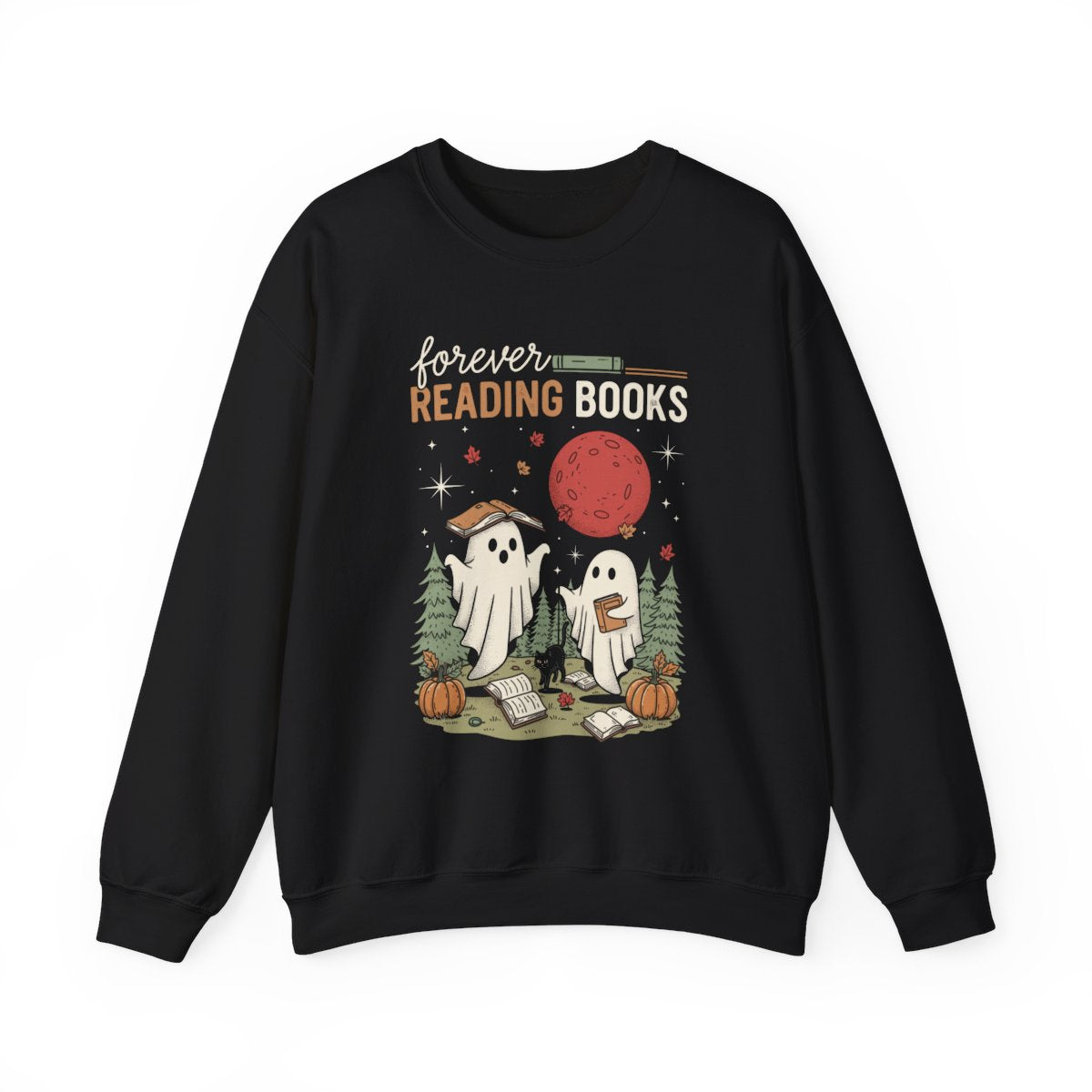 Forever Reading Books Ghosts Graphic Sweatshirt