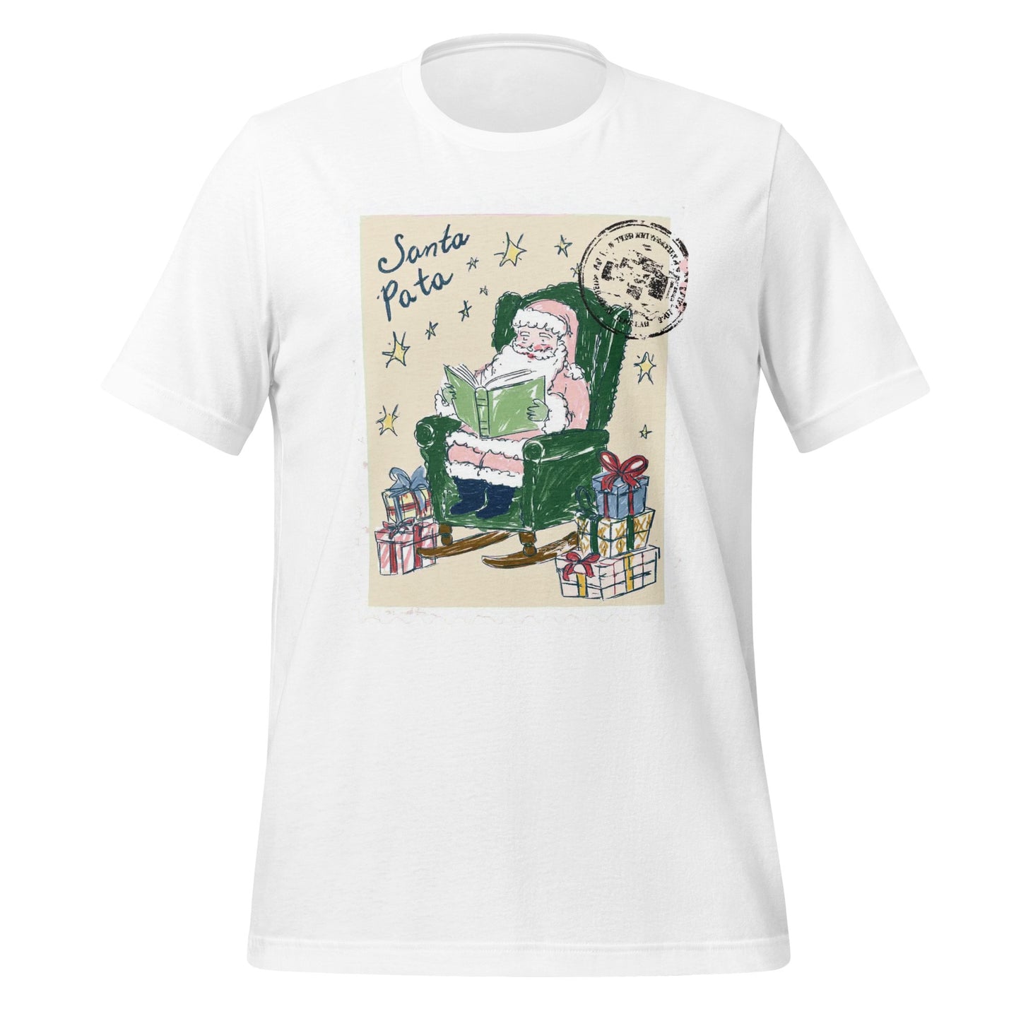 Santa Pota Design with Santa and Gifts T-shirt