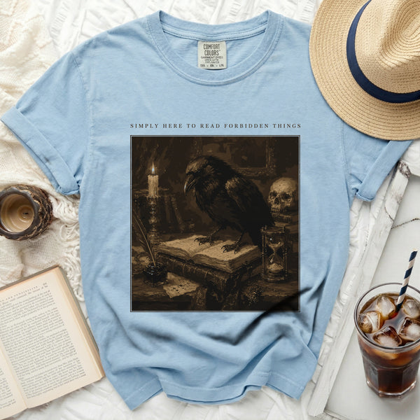 Forbidden Knowledge Tee in Chambray