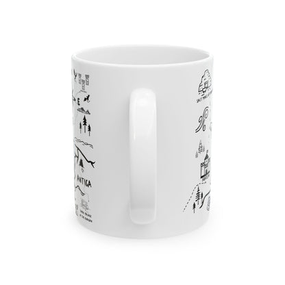White Throne of Glass Map Mug