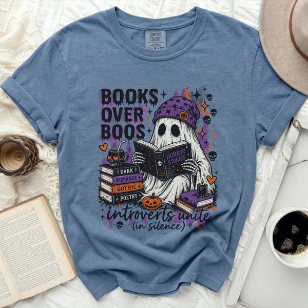 Ghost Reader Tee in Blue Jean