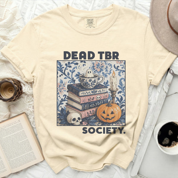 Dead TBR Society Tee in Ivory