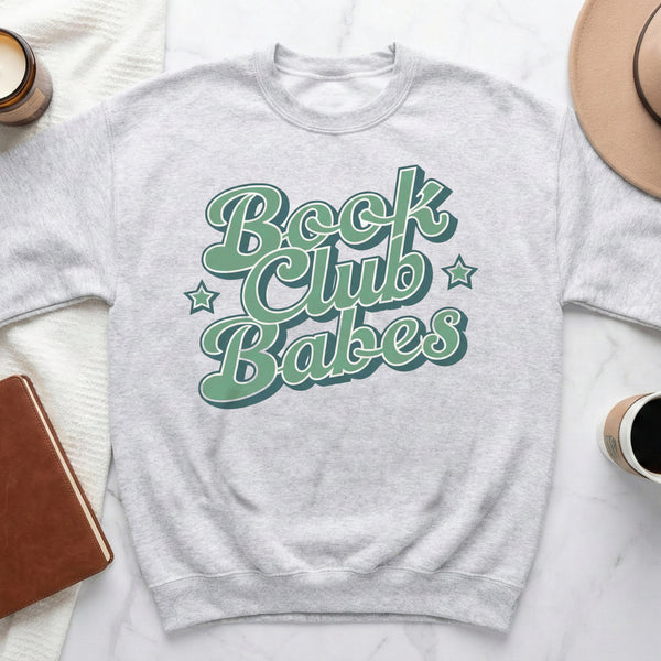 Book Club Babes Sweatshirt in Ash