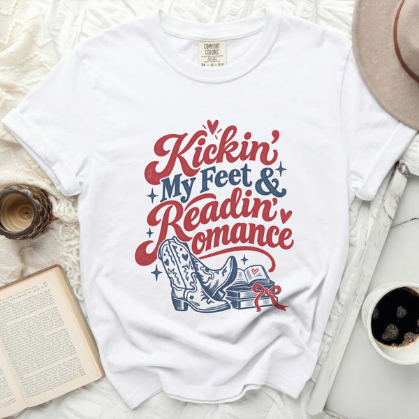 Western Romance Reader Tee in White