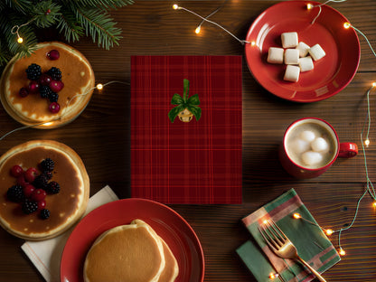 Festive Holiday Seasonal Plaid Hardcover Notebook