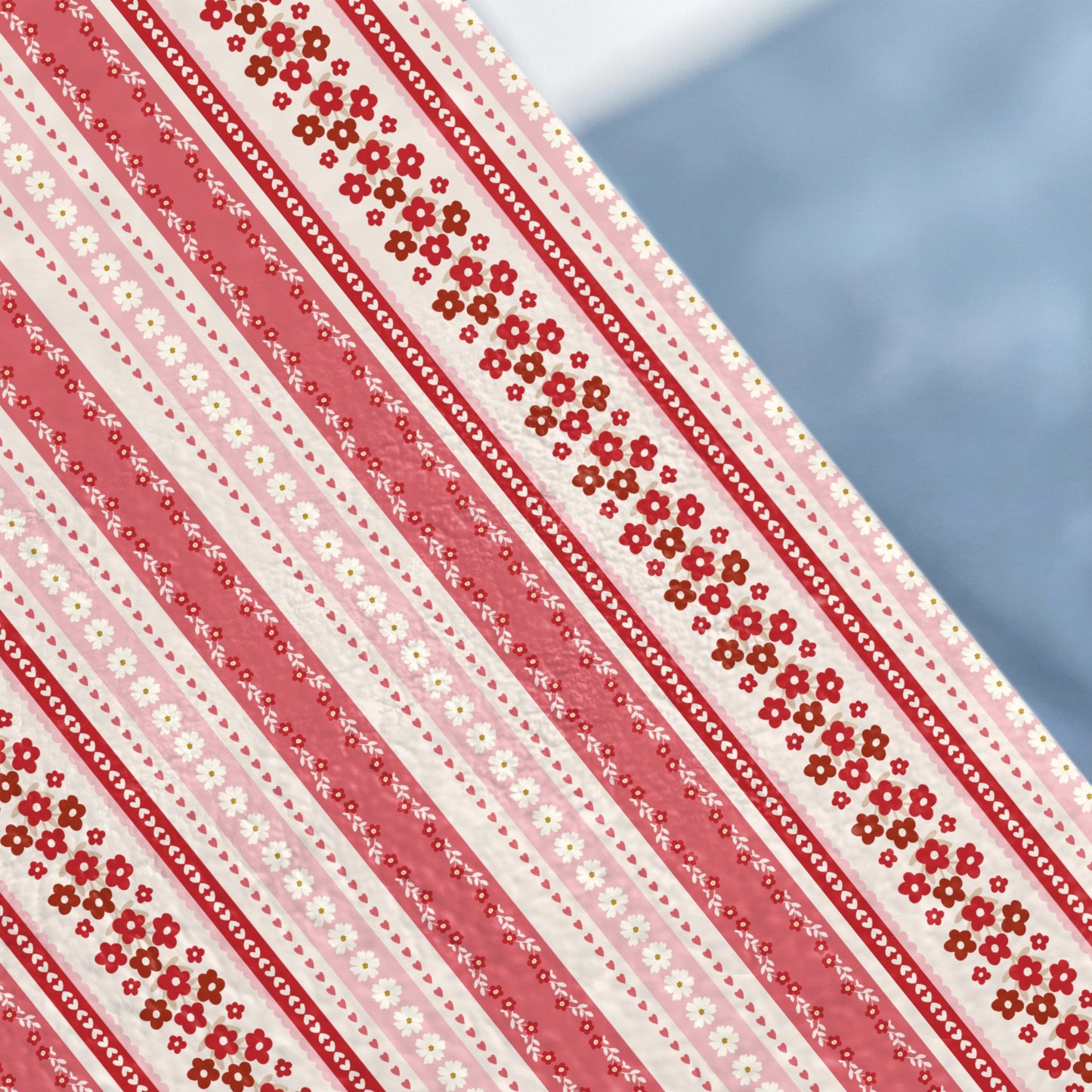 Floral Stripes Patterned Design for Home Decor Product