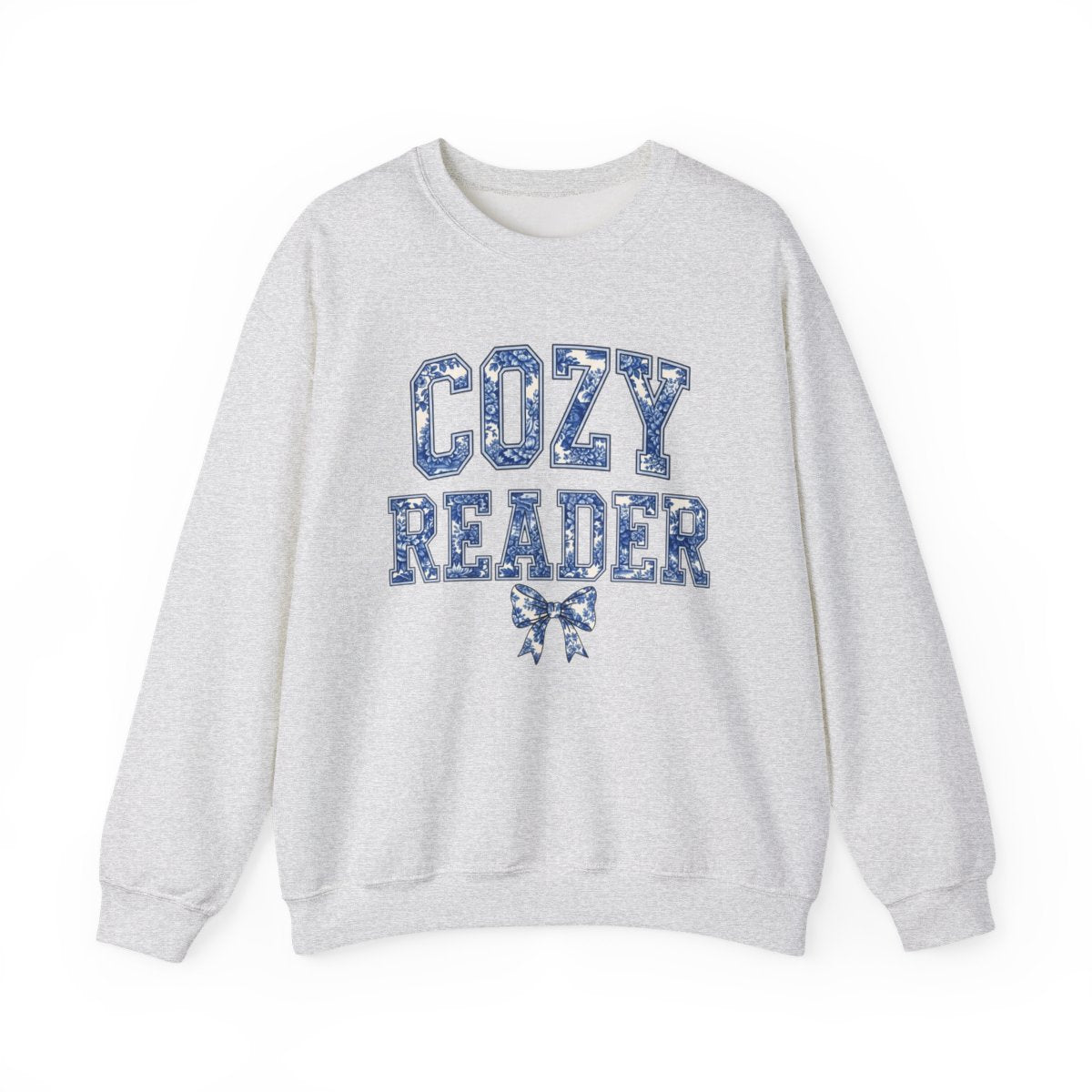 Cozy Reader Graphic Printed Long Sleeve Sweatshirt