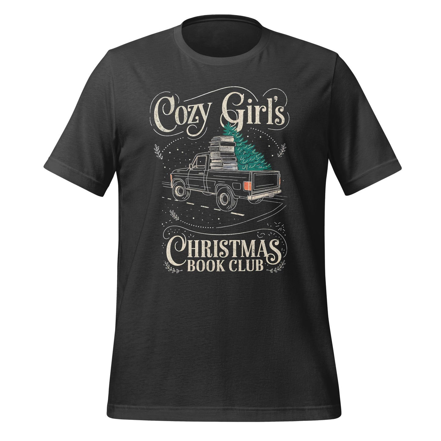 Cozy Girl's Christmas Book Club T-shirt