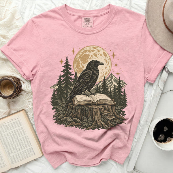 Mystic Raven Book Tee in Blossom