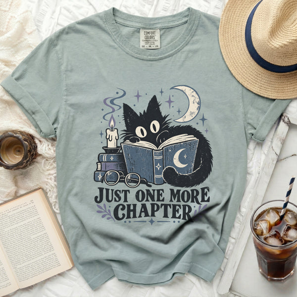 One More Chapter Cat Tee in Bay