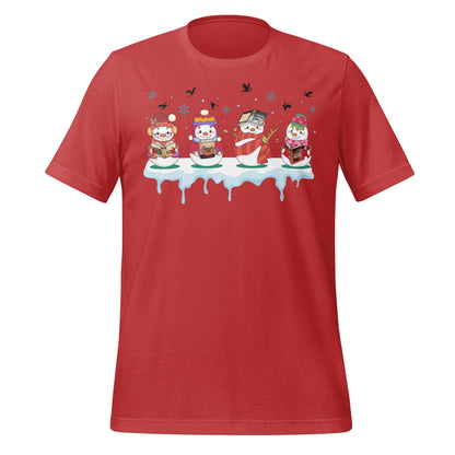 Cute Snowmen with Books and Snowman T-shirt