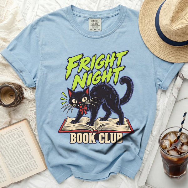 Fright Night Book Tee in Chambray